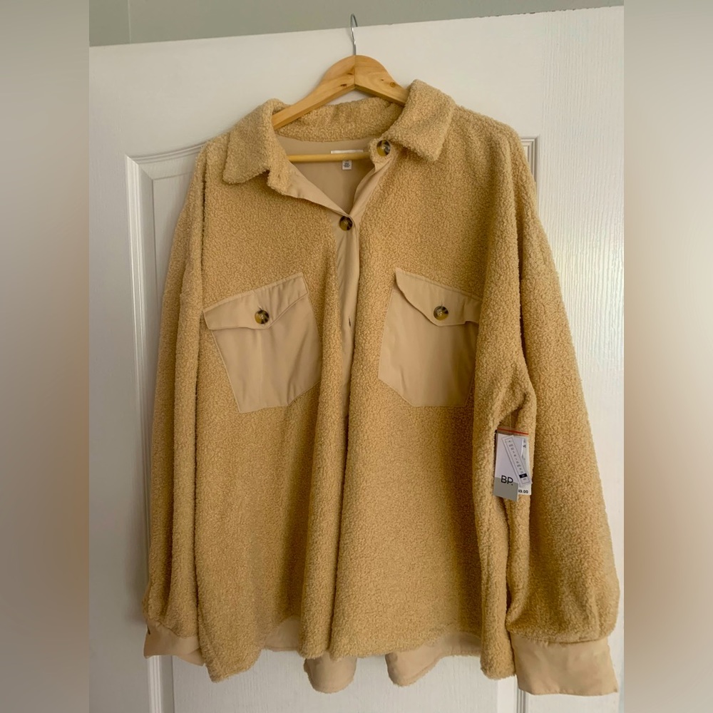Nordstrom purchased women’s jacket from brand BP. Lightweight, lined, tan jacket